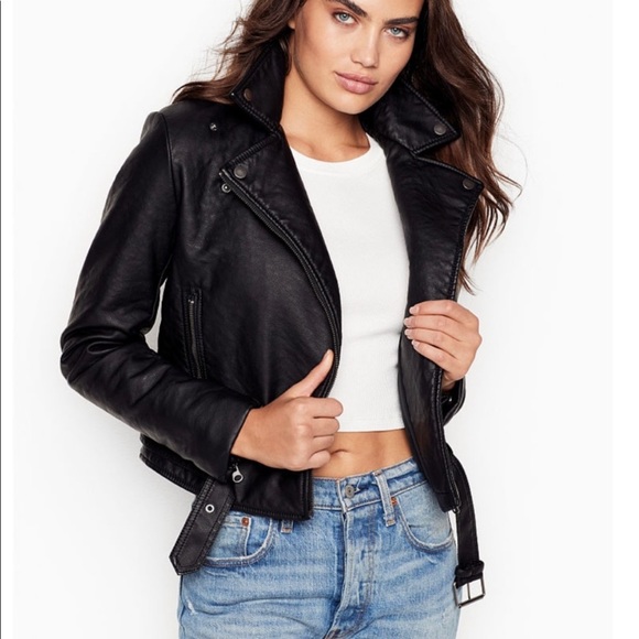Victoria's Secret Jackets & Blazers - NWT Victoria’s Secret Black Leather Jacket Size M